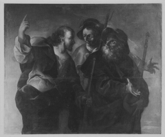 Christus mit den Jüngern auf dem Weg nach Emmaus by Francesco Trevisani