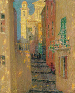 Church Street, Villefranche-sur-Mer by Henri Le Sidaner