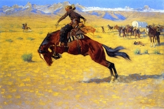 Cold Morning on the Range by Frederic Remington