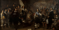 Company of captain Joan Huydecoper and luitenant Frans van Waveren by Govert Flinck