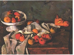 Compotier, pommes et miche de pain by Paul Cézanne