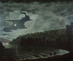 Conway Castle by moonlight by Anonymous