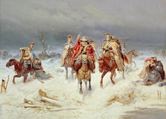 Crossing the Berezina. The Flight of Napolleon’s Army from Russia in 1812 by Bogdan Willewalde