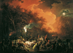 Das Ende des Stuwerschen Feuerwerkes am 7. Mai 1833 by Johann Josef Schindler