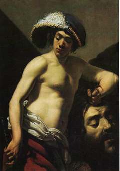 David with the head of Goliath by Aubin Vouet