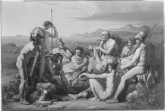 Die griechischen Helden vor Troja by Johann Martin von Wagner