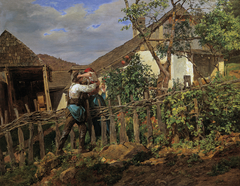 Die Nachbarn by Ferdinand Georg Waldmüller