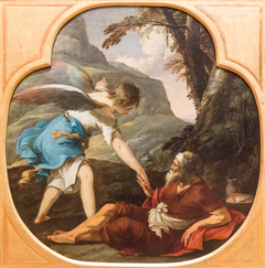 Élie nourri par les anges by Laurent de La Hyre