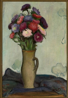 Flowers in a vase /Asters/ by Władysław Ślewiński