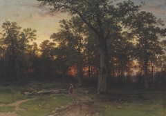 Forest in the evening by Ivan Shishkin