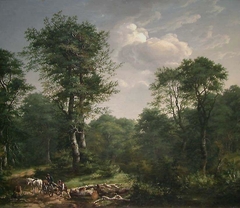 Forest Scene near Engelholm by Johan Christian Dahl