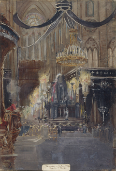 Funérailles du président Félix Faure, à Notre-Dame, le 23 février 1899 by Edmond Allouard