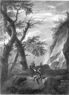 Gebirgslandschaft by Salvator Rosa