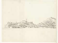 Gezicht op de Italiaanse stad Gaeta (linkerblad) by Unknown Artist