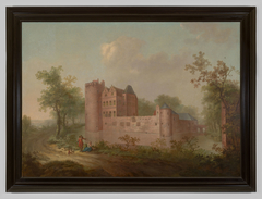 Gezicht op kasteel Rosendael in gefantaseerd landschap by Jurriaen Andriessen