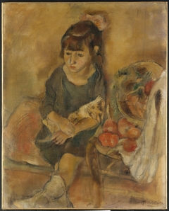 Girl with a Kitten by Jules Pascin