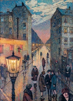 Großstadtwinkel (Dirnenwinkel) by Hans Baluschek