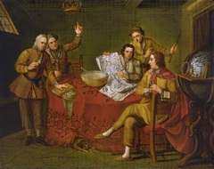 Gustavus Hamilton, 1710-46, 2nd Viscount Boyne, and Friends in a Ship's Cabin by after Bartolomeo Nazari