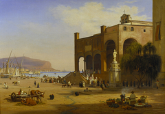 Harbour scene, Palermo by Martinus Rørbye