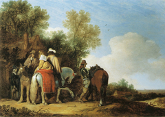 Horseman in front of an Inn by Gerard ter Borch