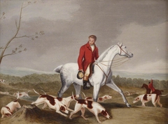 Hunting Scene of  Huntsmen casting Hounds by Richard Barrett Davis