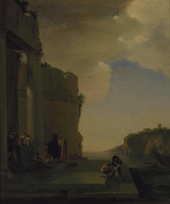 Imaginary Italian landscape by Jan Asselijn