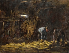 In de schuur by Willem de Zwart