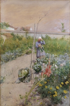 In the Kitchen Garden by Carl Larsson