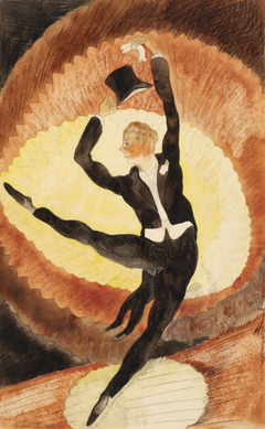 In Vaudeville: Acrobatic Male Dancer with Top Hat by Charles Demuth