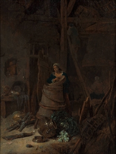 Interior of a barn by Willem Kalf