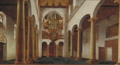 Interior of the Ship of the Pieterskerk in Utrecht, Seen to the West by Pieter Jansz Saenredam