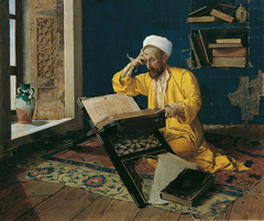 Islamischer Theologe mit Koran by Osman Hamdi Bey