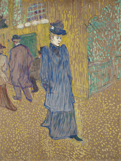 Jane Avril Leaving the Moulin Rouge by Henri de Toulouse-Lautrec