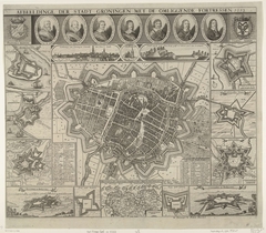 Kaart van Groningen, 1652 by Salomon Savery