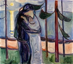 Kiss on the Beach by Edvard Munch