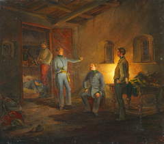 Kopals letzte Nacht mit Oberst Schlechta in einer italienischen Bauernhütte by Franz Brudermann