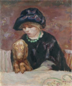 La femme au basset by Pierre Bonnard