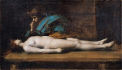 La femme du Lévite d'Ephraïm by Jean-Jacques Henner