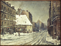 La Rue du Mont-Cenis, effet de neige by Marcel Cogniet