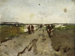 Landscape near Waalsdorp, with Soldiers on Maneuver by George Hendrik Breitner