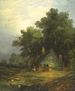 Landscape with Thatched Cottage by James Stark