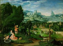 Landscape with the Rest on the Flight into Egypt by Master of the Female Half-Lengths