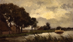 Landschap met vaart by Johan Hendrik Weissenbruch