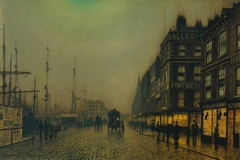 Liverpool Quay by Moonlight by John Atkinson Grimshaw