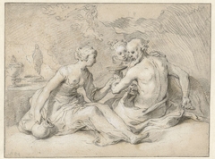 Lot en zijn dochters by Abraham Bloemaert