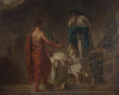 Lycurgus Consulting the Pythia by Eugène Delacroix