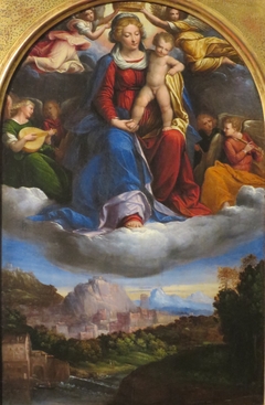 Madonna and Child in Glory by Benvenuto Tisi