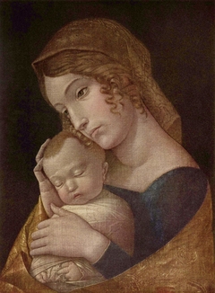 Madonna and sleeping child by Andrea Mantegna