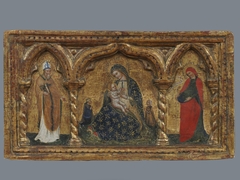 Madonna with saints and two donors by werkplaats Veneziano