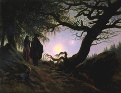 Man and Woman contemplating the moon by Caspar David Friedrich